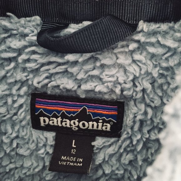 Patagonia Blue Teddy Fur Vest Jacket Size Large(12) - Picture 5 of 6